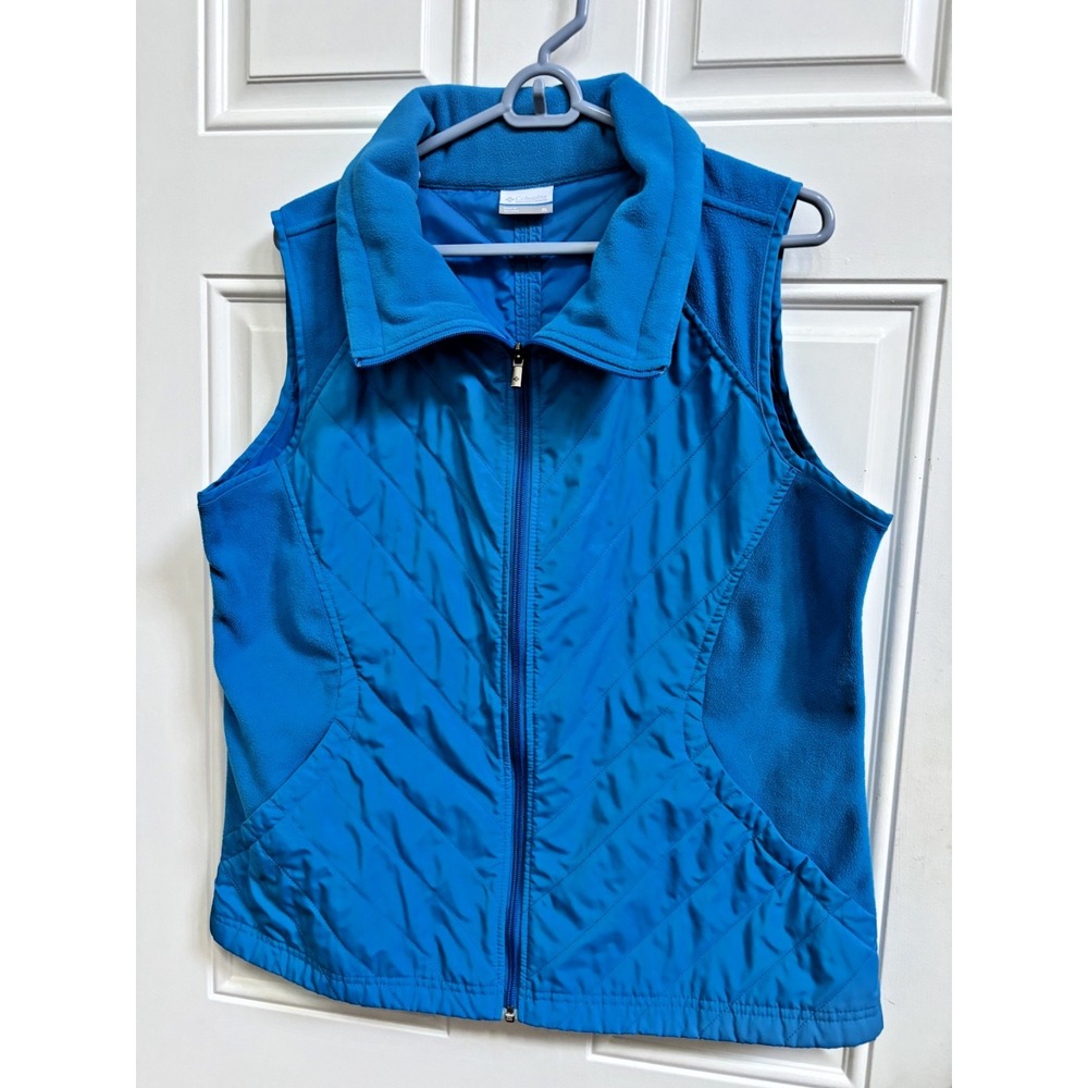 Columbia Vest Jacket Men's Blue Steens Mountain Fleece Warm Full Zip Size XL